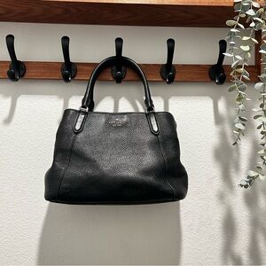 Kate Spade New York Black Leather Purse [Jackson Medium Satchel.]